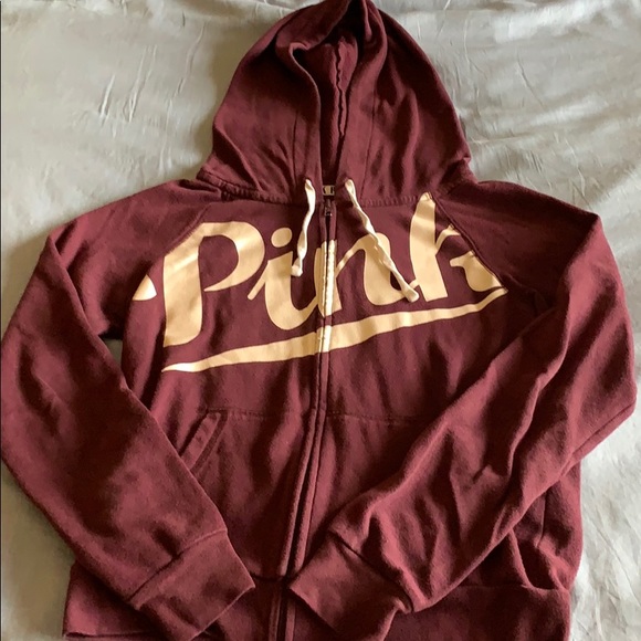 PINK Victoria's Secret Tops - PINK Plum Zip-up
